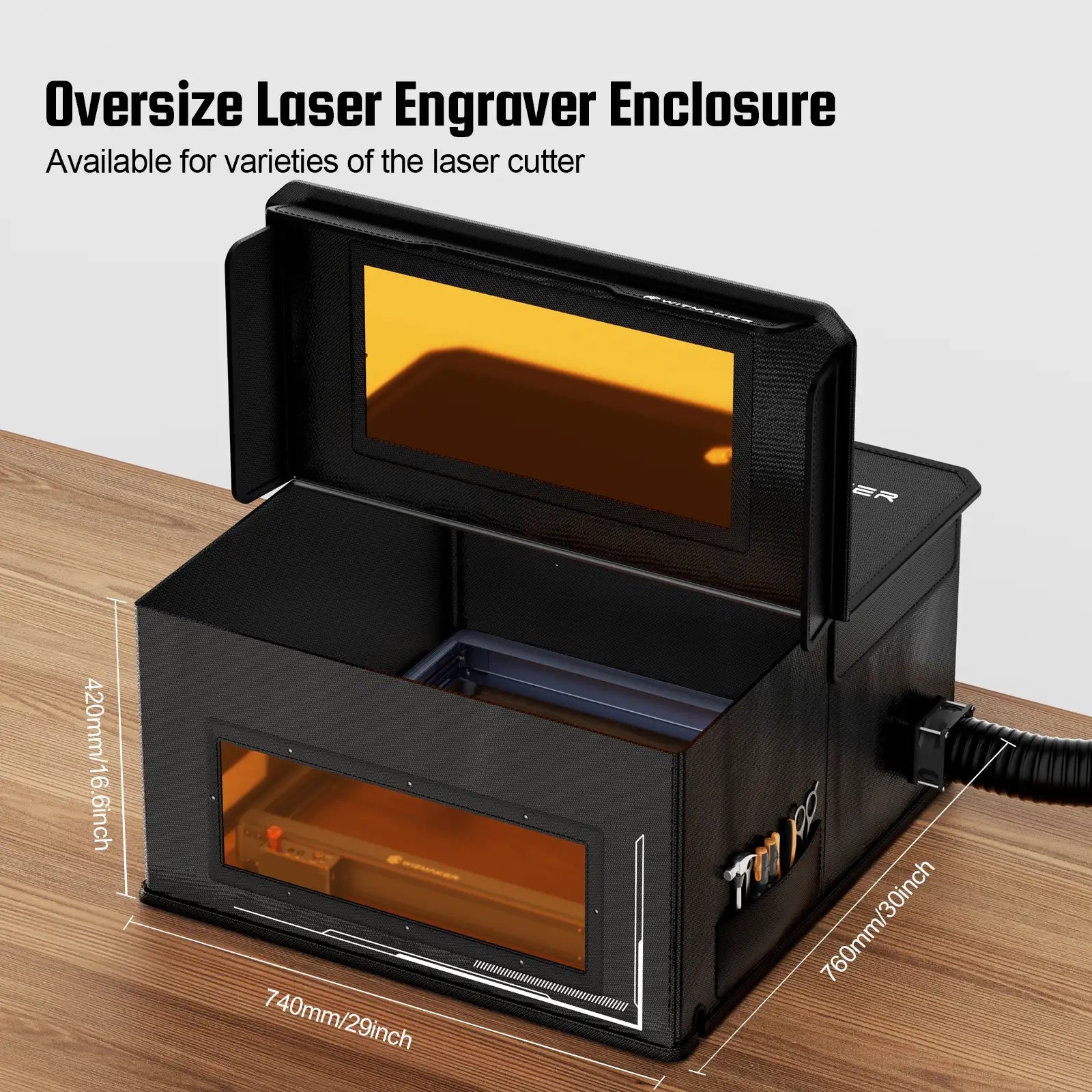 WIZMAKER Enclosure Foldable Dust-Proof Cover for All Laser Engravers